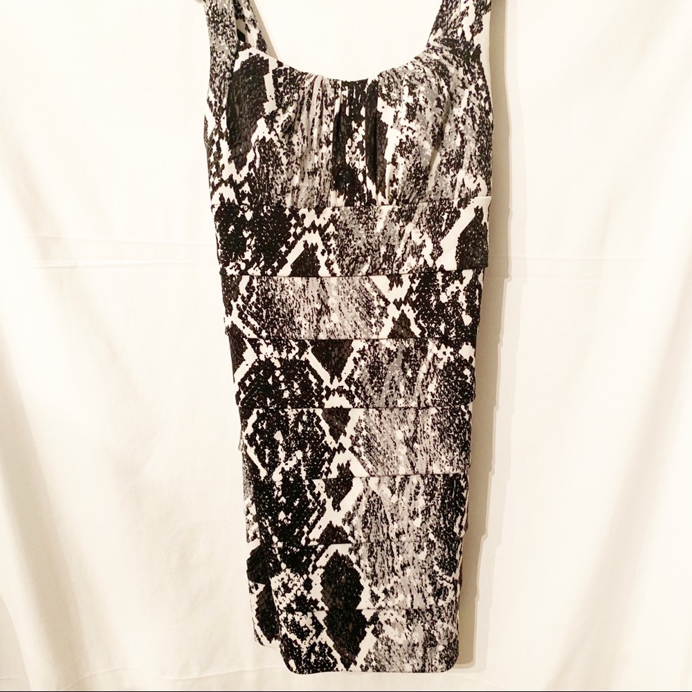 2/$20 Black & White Print Dress